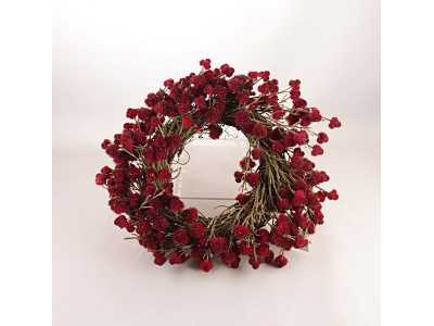 Ghirlanda fiori rosso Fabbrica del verde - Speciale Natale - Articoli da  regalo e decorazioni varie